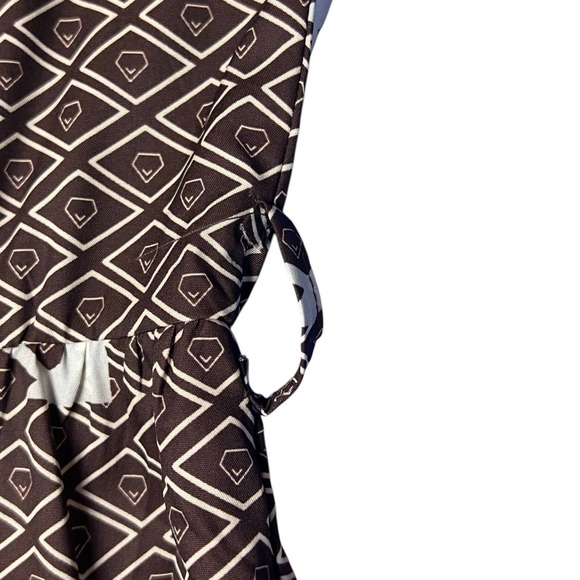 Sollinarry Shirt Dress All Over Print Button Up Belted Midi Elegant Chic NEW - Picture 12 of 13